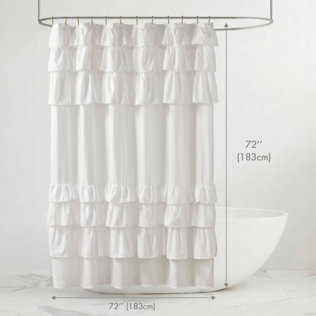 Grace Ruffle, 72"x 72", White