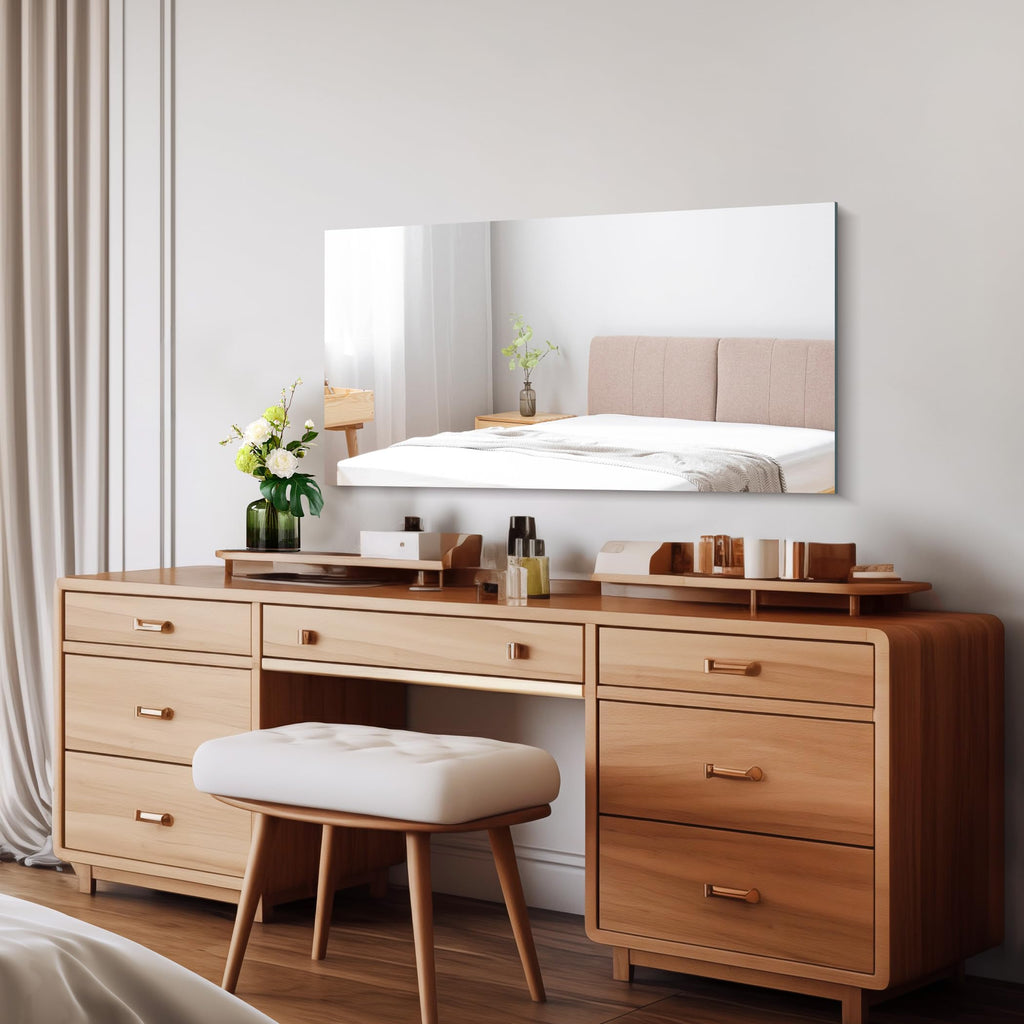 Frameless Mirror, 20x40 Mirrors for Wall, Rectangle Bathroom Mirror for Over Sink, Frameless Vanity Mirror with