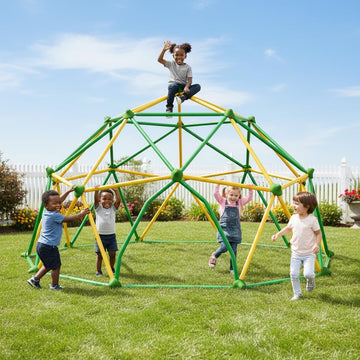 12 FT Climbing Dome for Kids 3-10, Outdoor Play Equipment Supporting 1000 lbs, Anti-Rust Jungle Gym, Easy Assembly