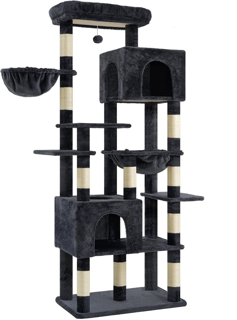 Cat Tree, 76-Inch Tall Heavy Duty Cat Tower for Big Cats