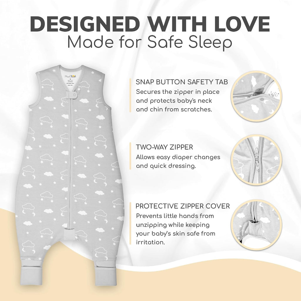 2.5 TOG Toddler Sleep Sack with Feet, Walker Winter Wearable Blanket Pack
