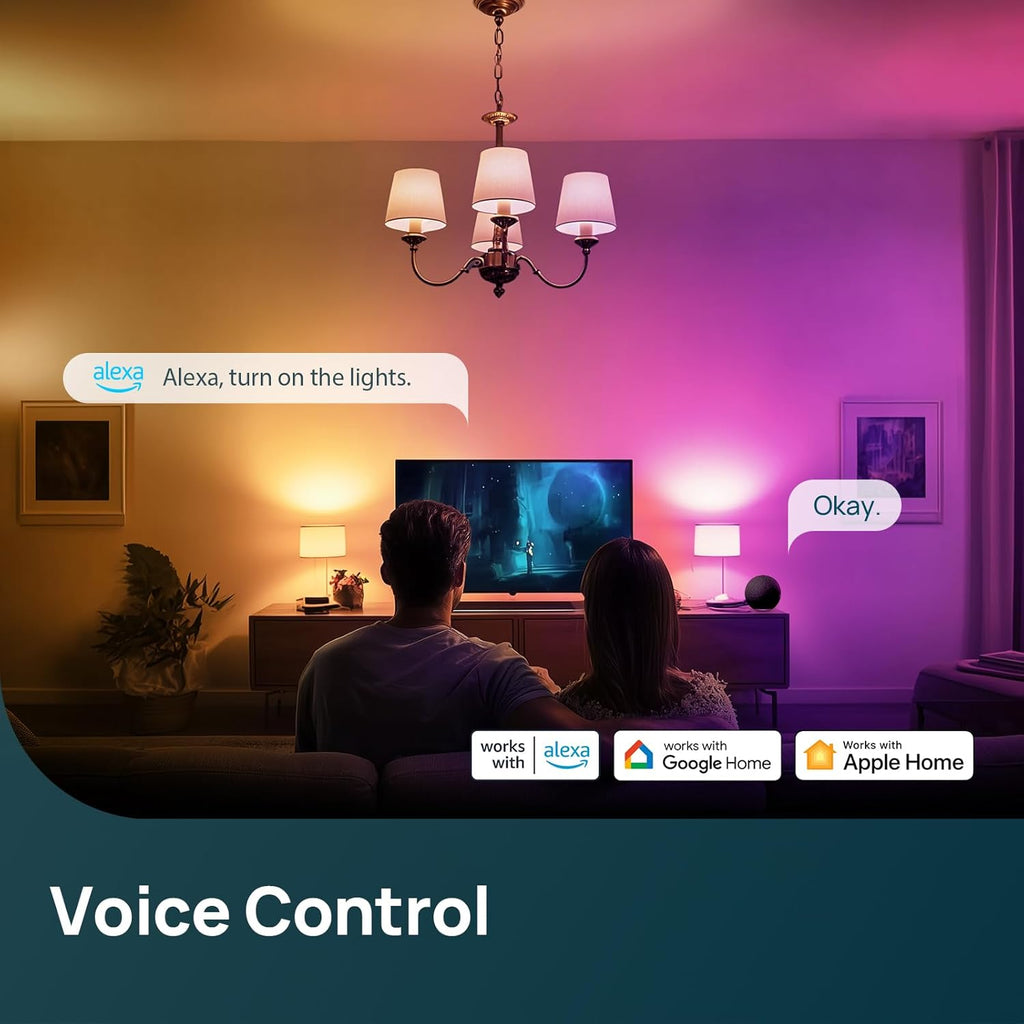 Matter Smart Bulbs, E12 Led Bulb Works with Alexa/Apple Home/Google Home, Smart Light Bulbs, WiFi Candelabra B11