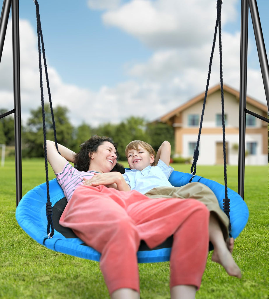 40" Saucer Swing with Stand, Heavy Duty A-Frame