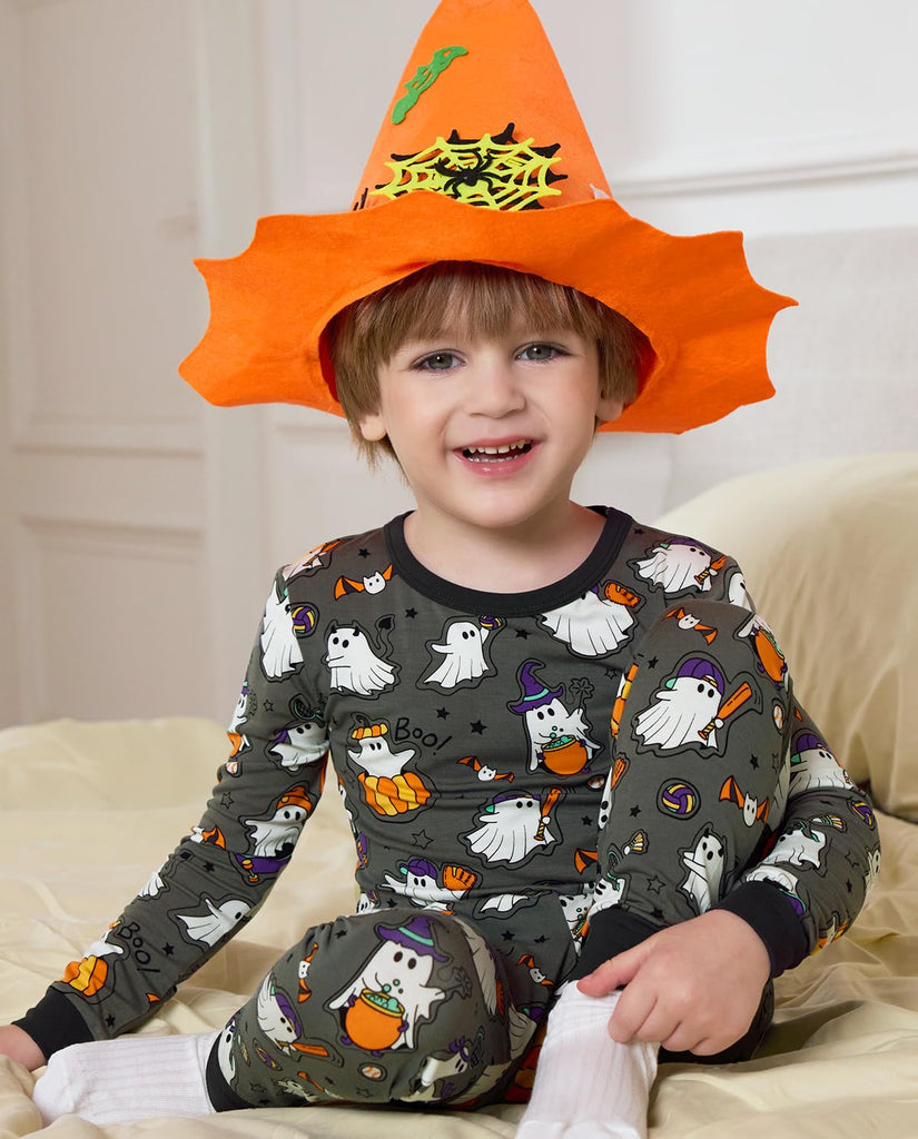 Bamboo Viscose Toddler Kids Pajamas Set, Long Sleeve Boys