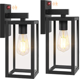 13" Upgraded Motion Sensor Outdoor Wall Lights, 2-Pack Dusk to Dawn Porch Light Outdoor Wall Sconce Lanterns