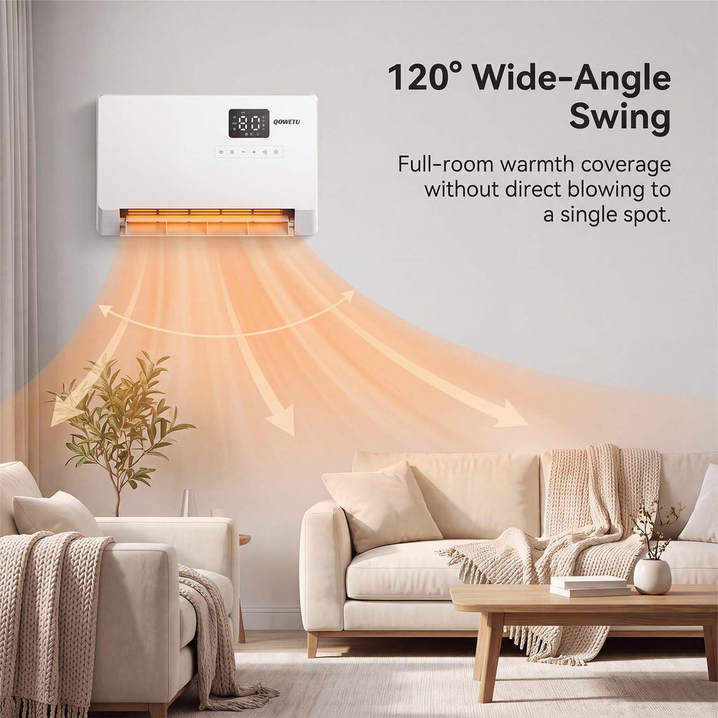 1500W Electric Wall Heater for Indoor Use with Remote Control