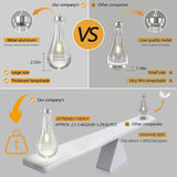Raindrop Pendant Lights Kitchen Island Teardrop Chrome Hanging Light Fixtures Clear Solid Glass Pendant Light Modern Chandeliers for Dining Room Porch Corridor Living Room (2-Light) A121-B0DNDNPR3C
