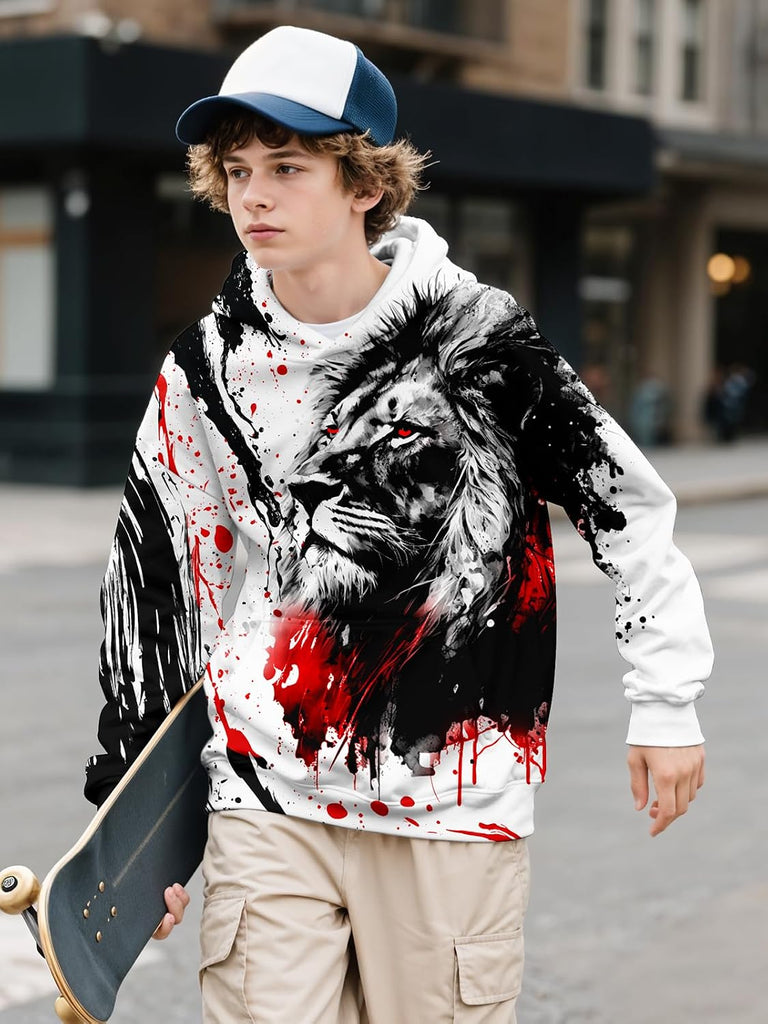 Boys Sweatshirts Graphic Hoodies for Boys Hoodies Cool Teen Boy Gifts Kids Sweatshirts 10 12 Clothes Youth