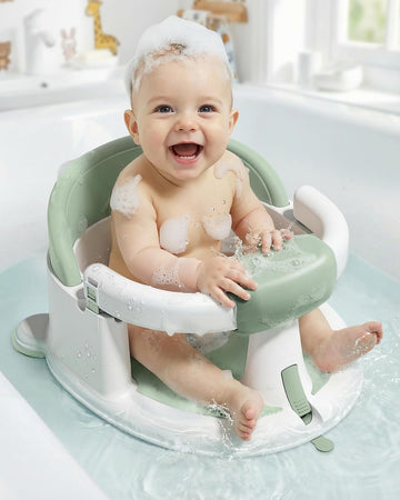 Baby Bath Seats for Babies Sitting Up, Non-Slip Baby Bathtub with 3 Suction Cups, Safe & Comfortable Toddler Bath