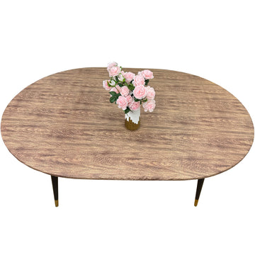 Oval Vinyl Fitted Tablecloth with Flannel Backing Elastic Table Cloth Waterproof Oil-Proof Plastic Table Cover Best