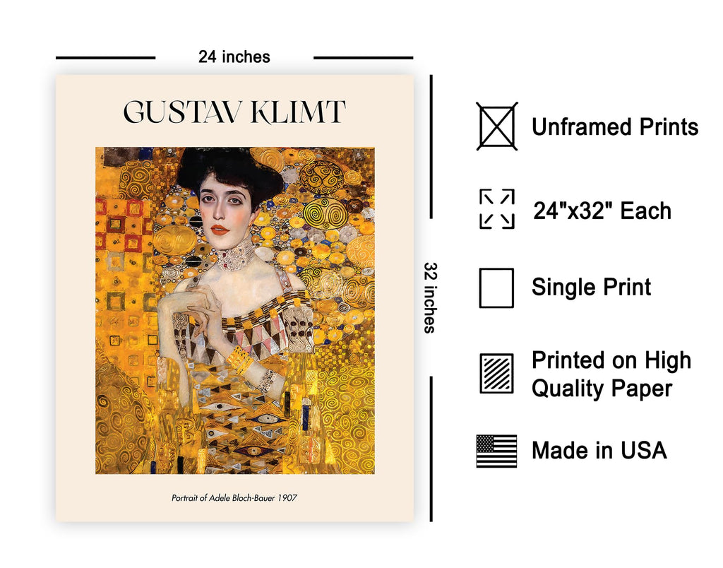 Master Gustav Klimt Poster - Judith and the Head of Holofernes Print - Symbolism Art - Gold Leaf Design - Biblical