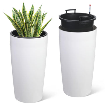 Tall Planters for Outdoor Plants, 30 in Planters Set of 2