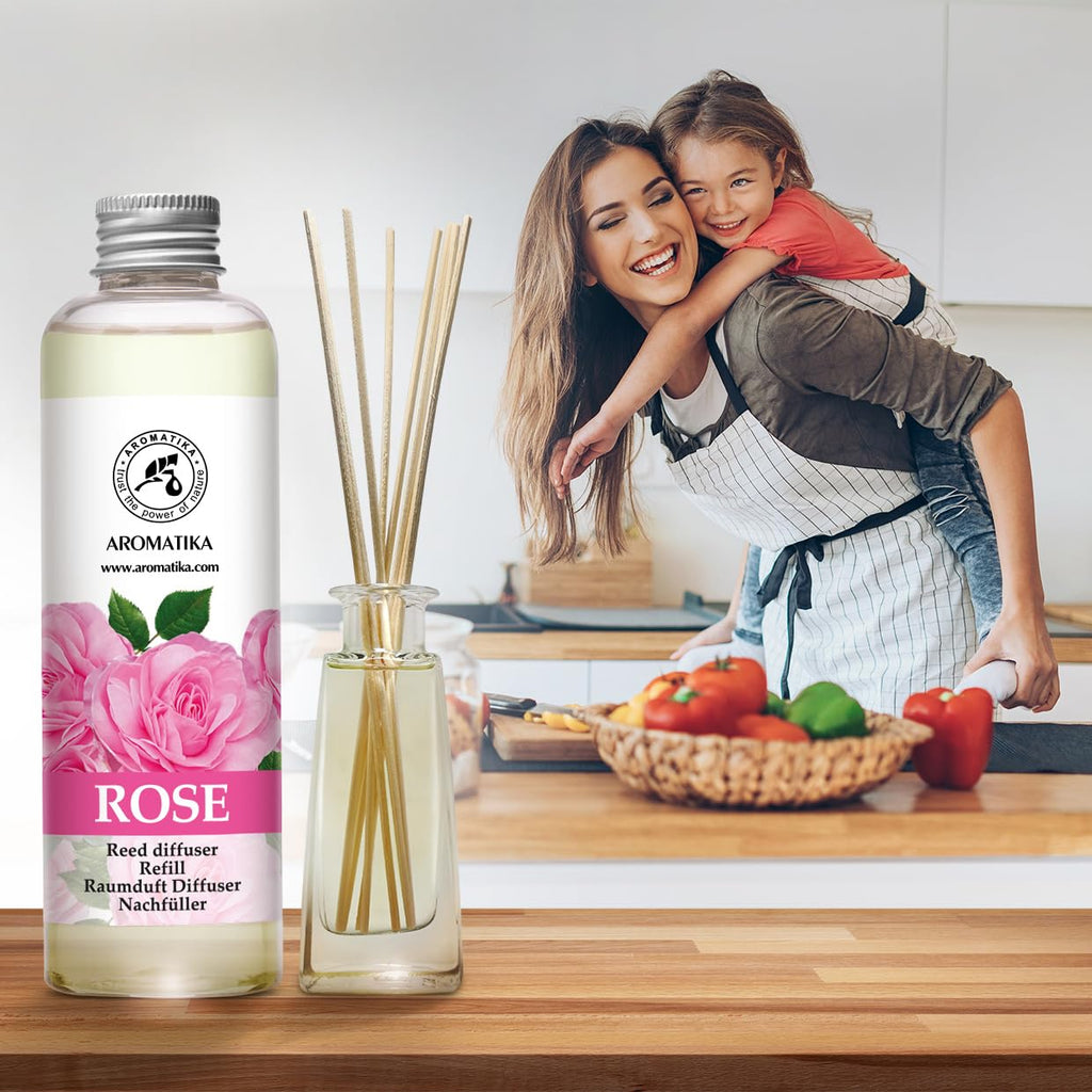 Rose Reed Refill Diffuser 6.8 Fl Oz - Room Diffuser Refill - Home Fragrance - Room Freshener - Rose Aroma - Diffuser