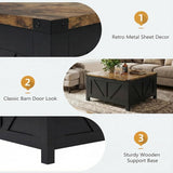 35” Farmhouse Coffee Table with Large Storage, Rustic Wood Lift Top Coffee Table