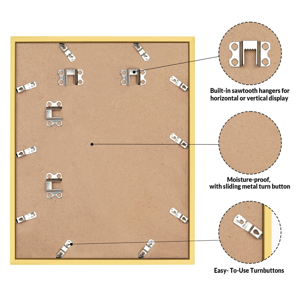 24x30 Picture Frame for Wall Display, 24x30 Gold Picture Frame with HD Plexiglas, 24 x 30 Poster Frame 1 Pack