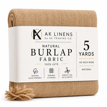 40" Wide x 5 Yards (15 Feet) - Multipurpose Natural Burlap Fabric - for Decorations, Crafts, Home, Weddings, Table