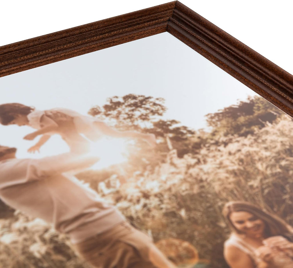 24x36 Inch Brown Picture Frame, This 1.25" Custom Wood Poster Frame is Walnut Stain, for Your Art or Photos - Comes