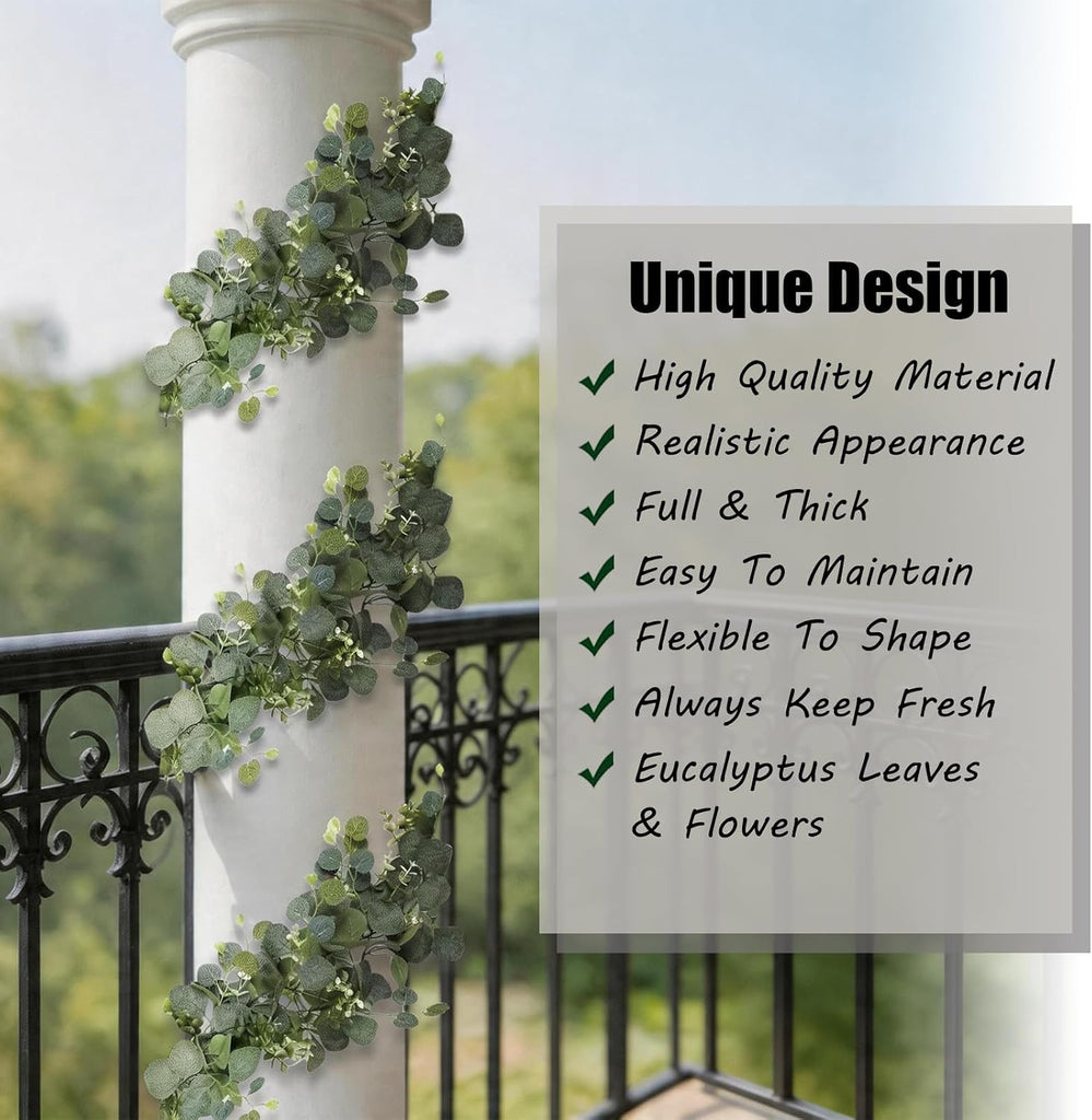Artificial Eucalyptus Garland - Set of 2