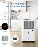 2500 Sq.Ft Dehumidifier for Basement with Drain Hose Max 34 Pints, Dehumidifiers for Home Large Room Bathroom Bedroom