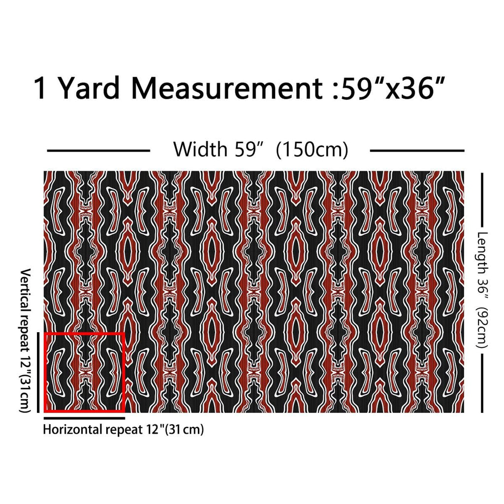 Red Black White Stripes Fabric by The Yard Soft 5 Yards