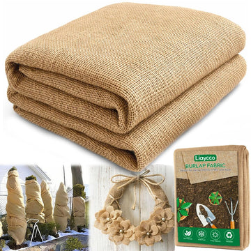 40" x 56 Feet Burlap Fabric Roll - Burlap Fabric by the Yard, Natural Jute Garden Fabric for DIY Crafts, Multipurpose