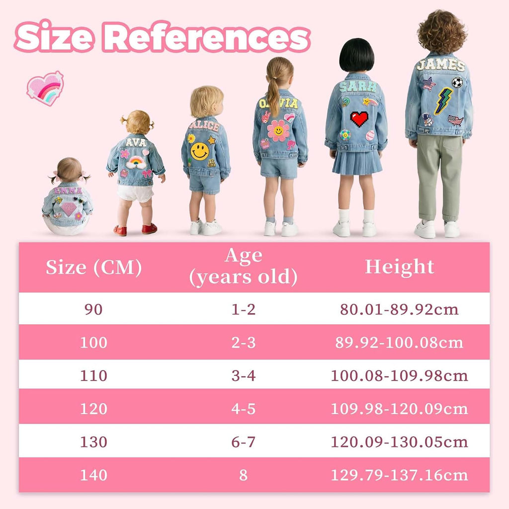 Personalized Kids Denim Jacket, Custom Name Jacket for Boy Girl