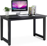 Computer Desk, 47 inch Modern Simple Office Desk Computer Table Study Writing Desk, Black