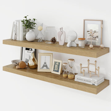 40 Inch Floating Shelves, 9.3" Deep Floating Shelf Wall Mounted, 40" Wall Shelves, Rustic Deep Bookshelf, Large