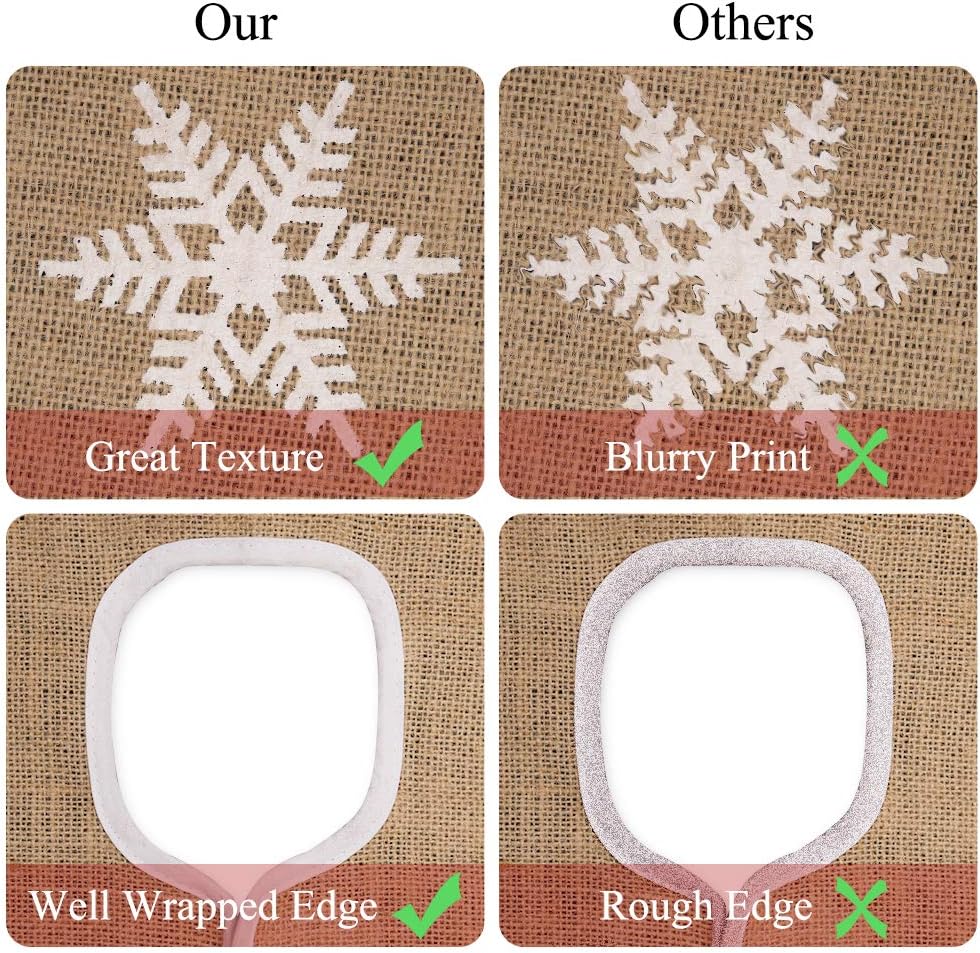 Christmas Tree Skirt, 30 Inches Classic Burlap Tree Skirt Holiday Party Indoor Outdoor Decoration