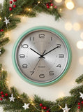 12 Inch Vintage Retro Wall Clock, Silent Non-Ticking Metal Dial & Domed Glass Battery Operated