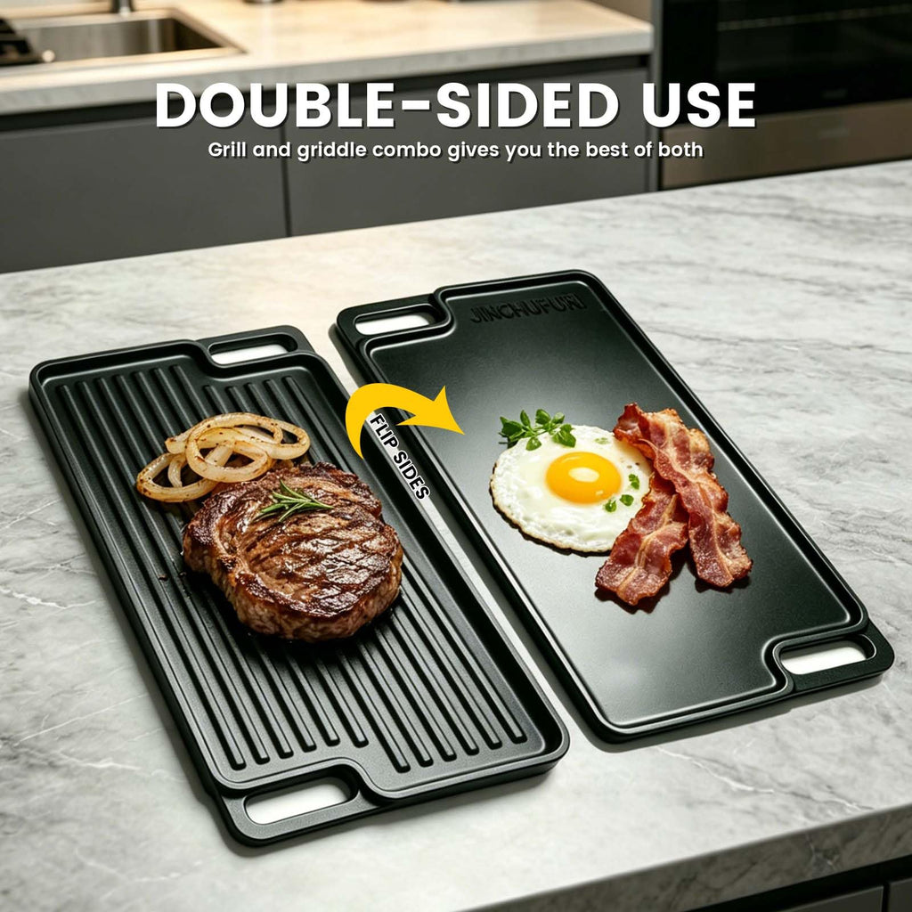 Reversible Cast Iron Griddle Pan 16 Inch
