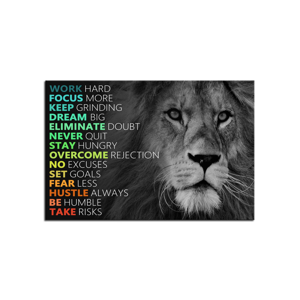 Motivational Poster Animal Inspirational Canvas Wall Art Lion Inspiring Canvas Prints Artwork Living Room Modern Home