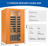 Infrared Sauna for Home, Near Zero EMF Home Saunas for up to 2 Person