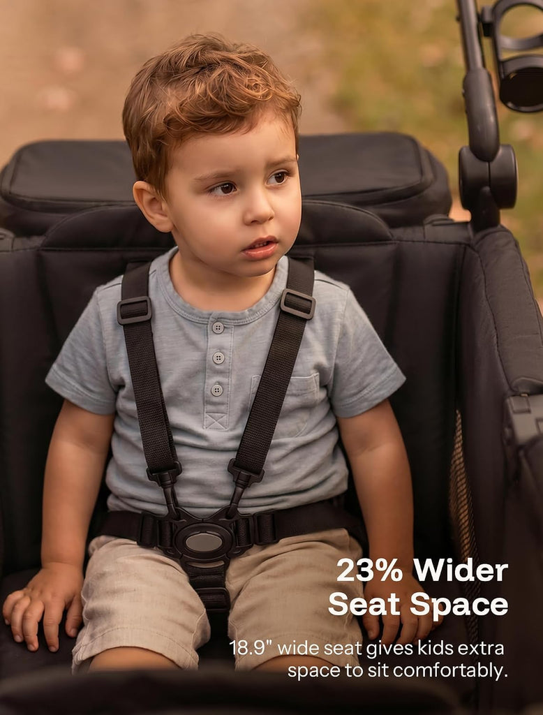 Remy Wagon Stroller for 2 Kids, 180Ibs Capacity with 2 Seater