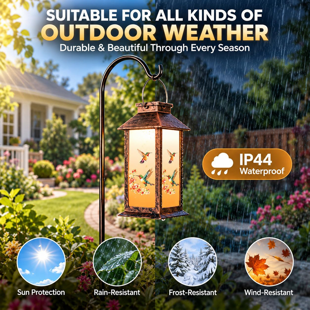 Lantern Outdoor Waterproof Hummingbird Hanging Light Birthday Gifts