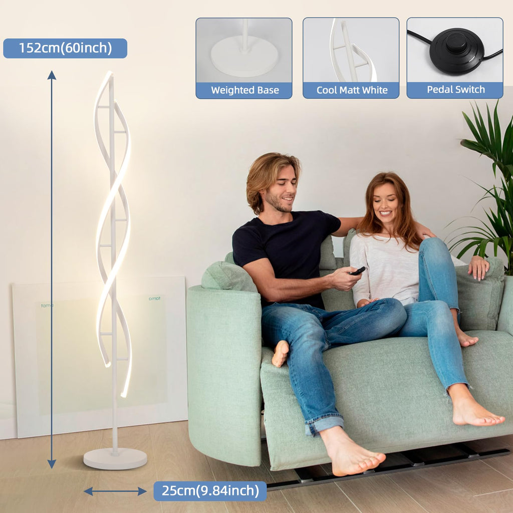 40W Modern Floor Lamp with Remote 60 inch Dimmable Floor Lamp Standing Lamp LED Floor Lamps Dining Rooms Home Offices