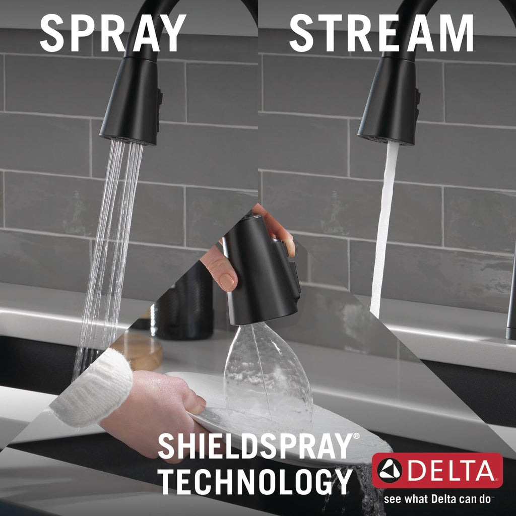 Faucet Lenta Matte Black Kitchen Faucet Touch, Soap Dispenser Included, Kitchen Sink Faucet, Kitchen Faucet Black