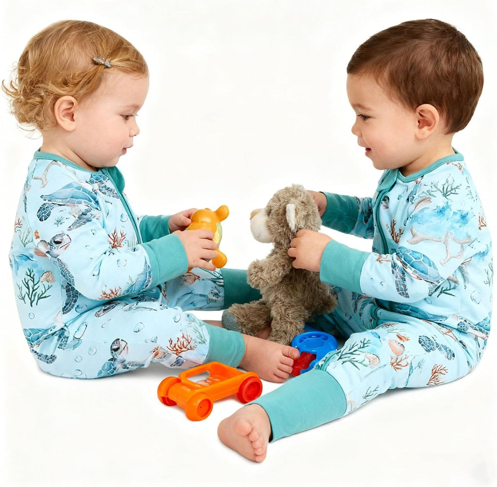 Viscose of Bamboo Convertible Footie Pajamas for Boys Girls