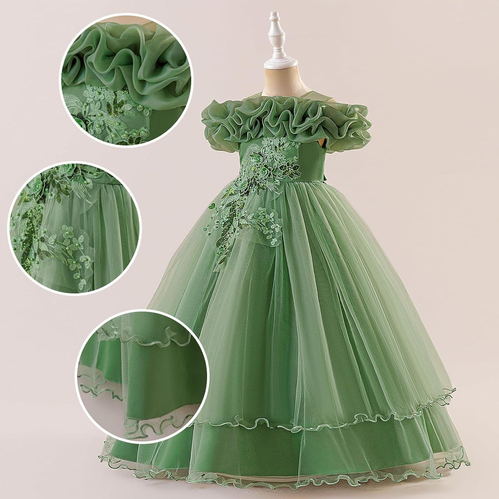 Flower Girl Dress Birthday Party Princess Dress Tulle Pageant Gown