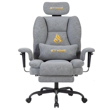 Ergonomic Gaming Chair with Footrest & 155° Recline