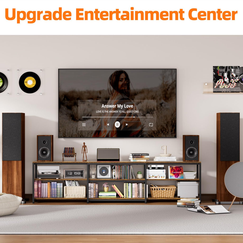 100 Inch TV Stand, Extra Large 98" Wide Entertainment Center