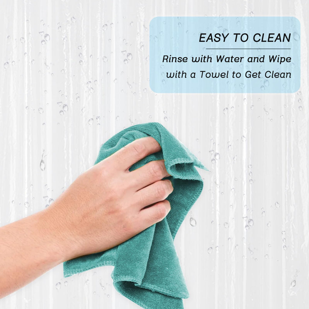 No-Hook Clear 36x84 Shower Curtain Liner Weights, for Shower Stalls