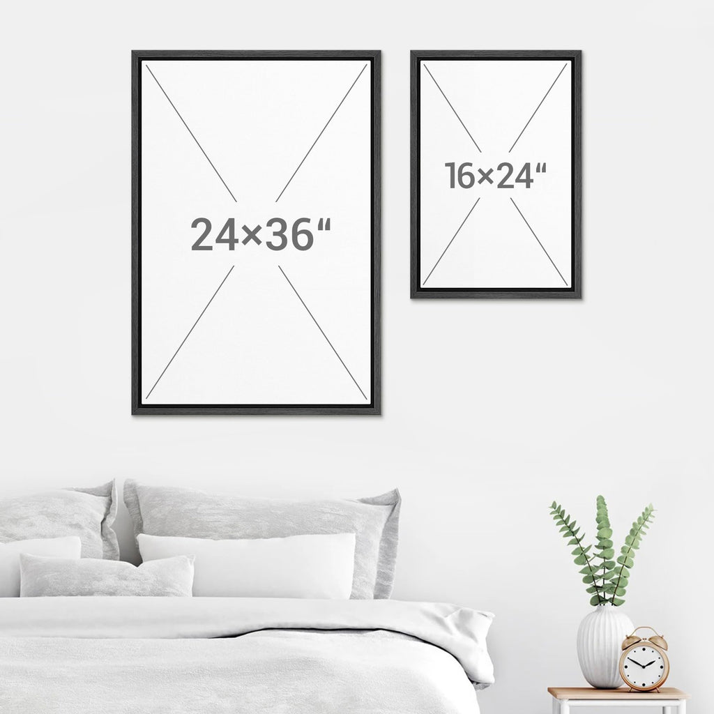 Framed Canvas Print Wall Art Geometric Line