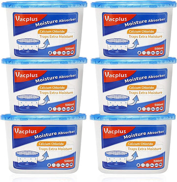 Moisture Absorbers 6 Pack, Portable Humidity Absorber Boxes for Your Bathroom, Closet & Car