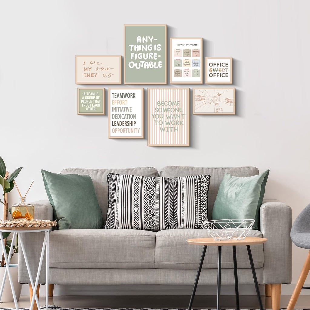 8 Set Office Wall Art Inspirational Wall Art