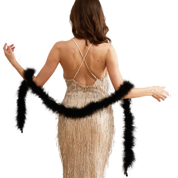20g Fluffy Marabou Feather Boa for DIY Craft Sewing Trim Home Wedding Party Decoration artsupplies - 2 Yards