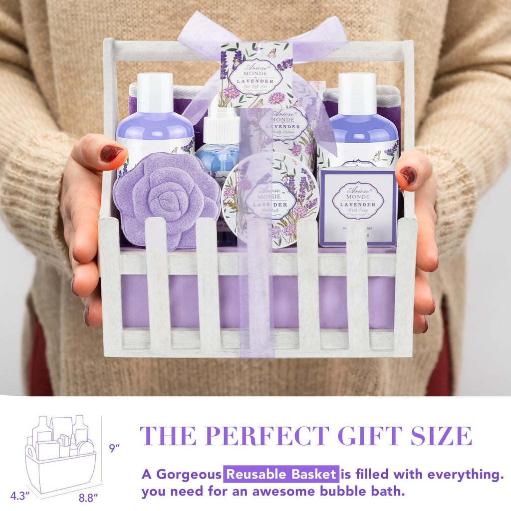 Gift Baskets for Women, Lavender Gift Sets for Women Self Care