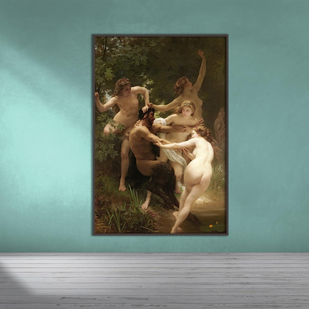 William Adolphe Bouguereau Art Print - Nymphs and Satyrs poster - Greek Mythology Art Canvas Wall Decor - World