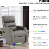 Home Theater Seating Top Grain Leather Loveseat Power Recliner Reclining Chair Zero Gravity Sofa Electric Gaming
