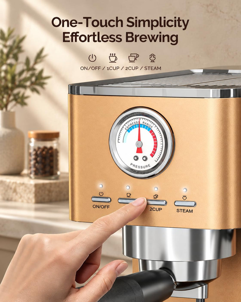 Espresso Machine with 20 Bar Italian Pump and Milk Frother